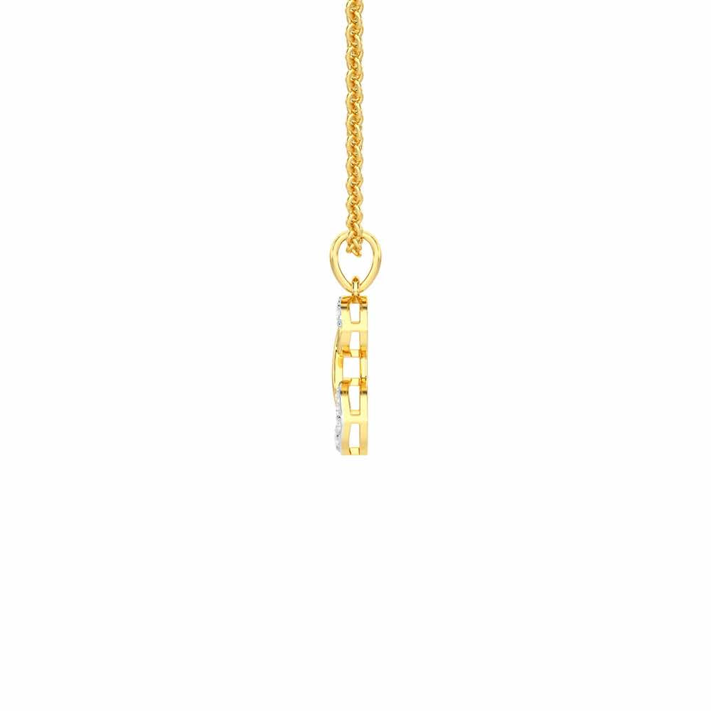 Delicate Halos Silver Pendant - Yellow Gold - Image 4