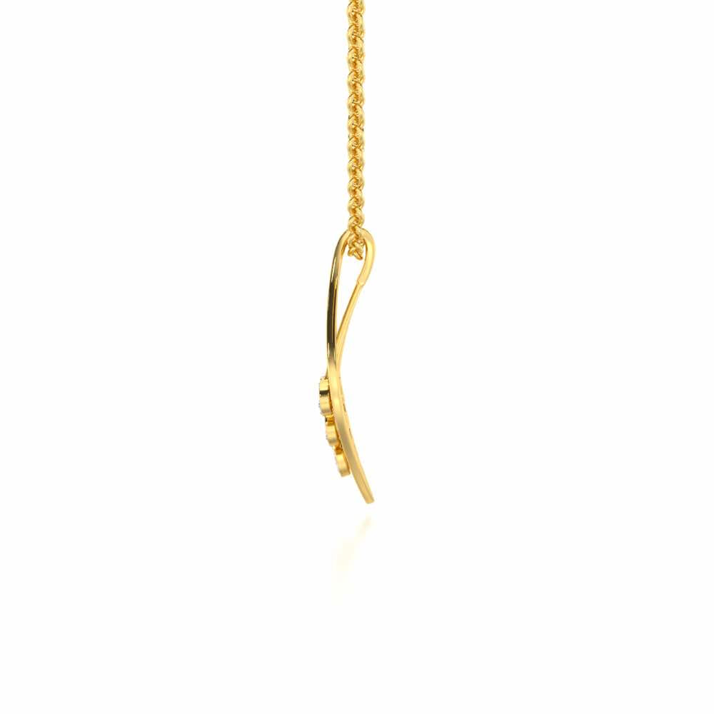 Enchanting Growth Silver Pendant - Yellow Gold - Image 4