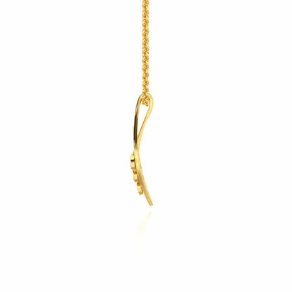 Enchanting Growth Silver Pendant - Yellow Gold - Image 4
