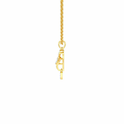 Dewdrop Radiance Silver Pendant - Yellow Gold - Image 4