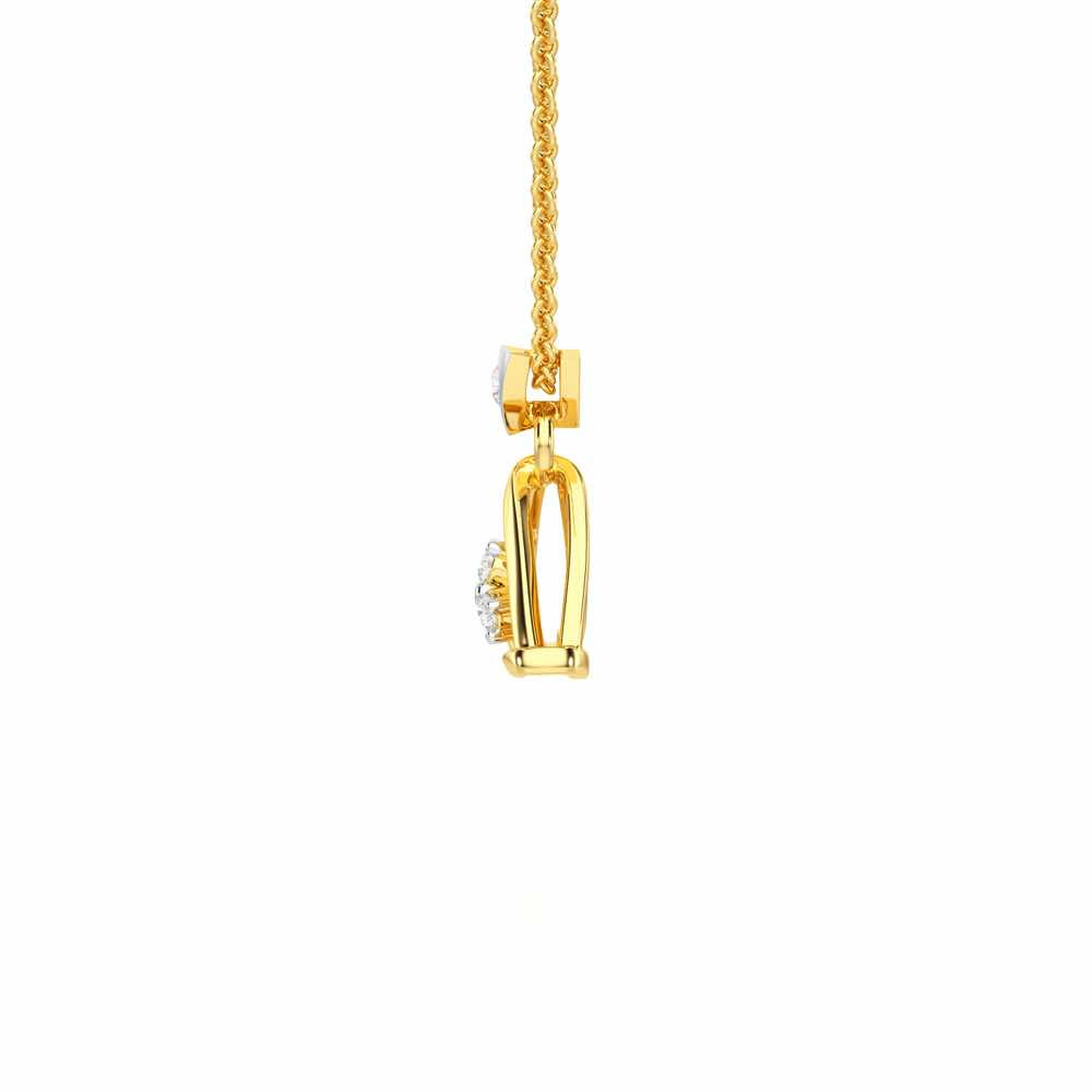 Shimmer Delight Silver Pendant - Yellow Gold - Image 4