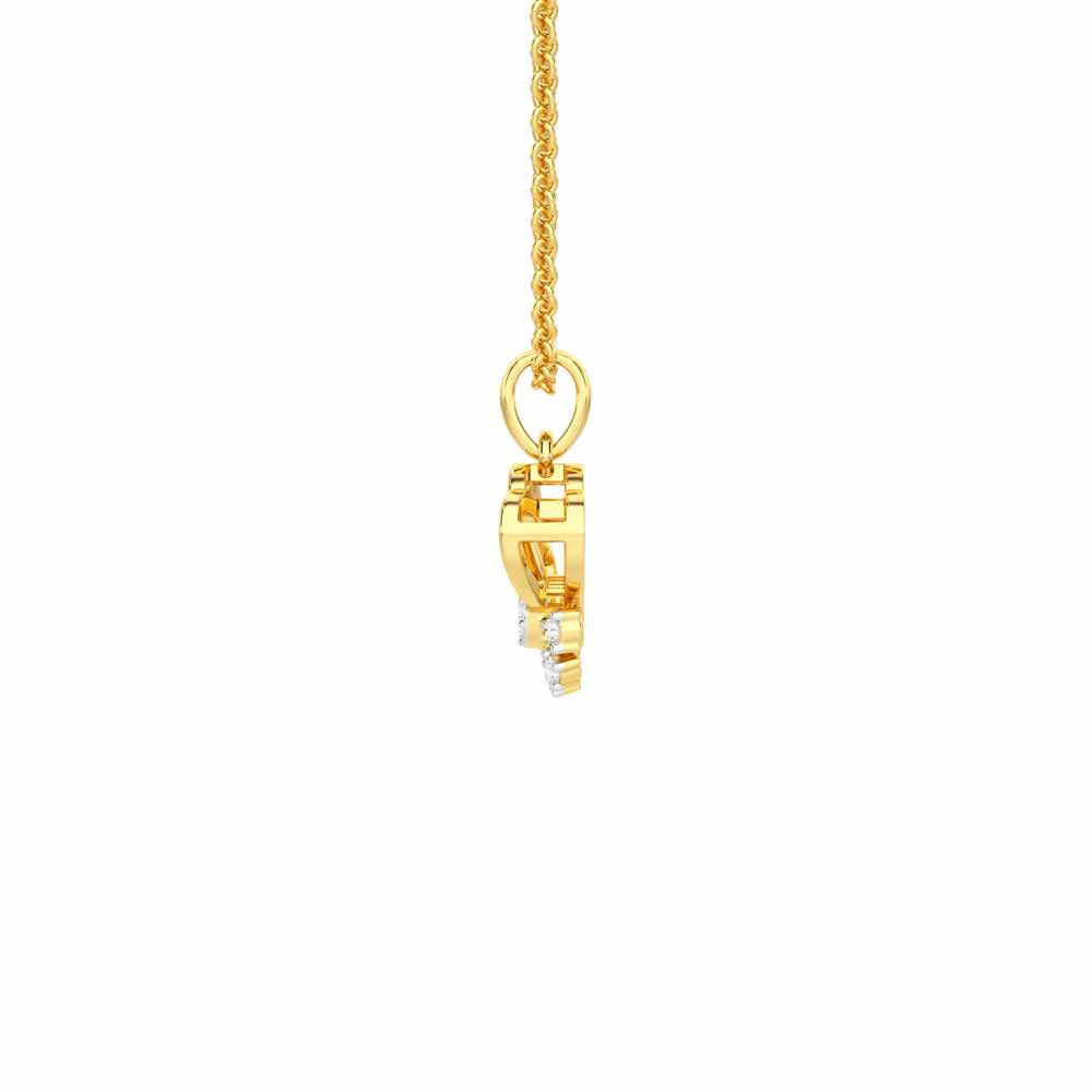 Graceful Glow Silver Pendant - Yellow Gold - Image 4
