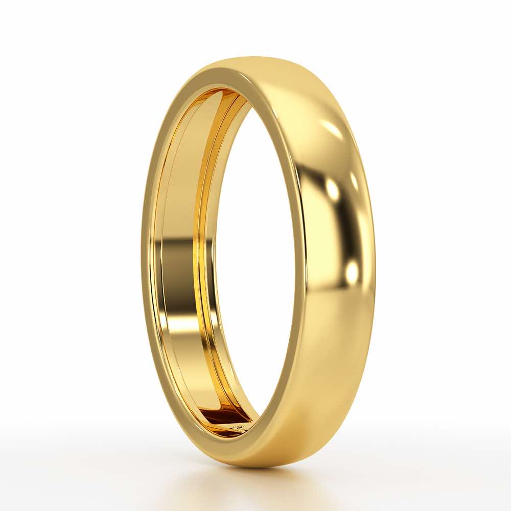 Preston Simple Band For Men - Yellow Gold - Image 4