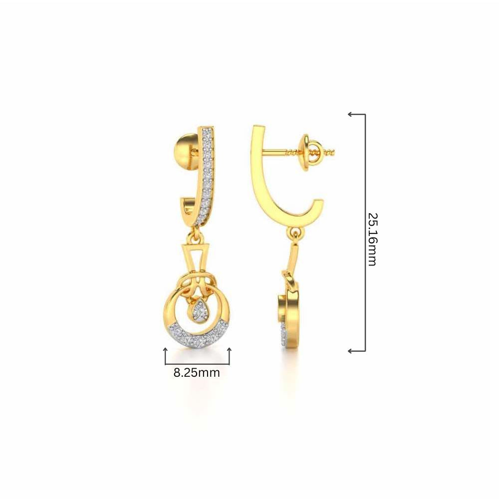 Opulence Drops Earrings - Yellow Gold - Image 4