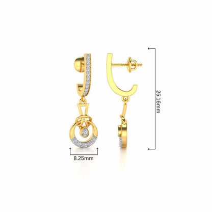 Opulence Drops Earrings - Yellow Gold - Image 4