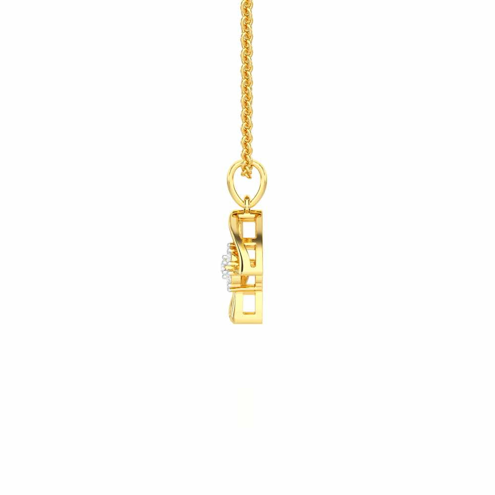 Eternal Sparkle Silver Pendant - Yellow Gold - Image 4