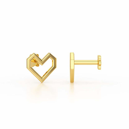 Lush Looplets Silver Earrings - Yellow Gold - Image 4