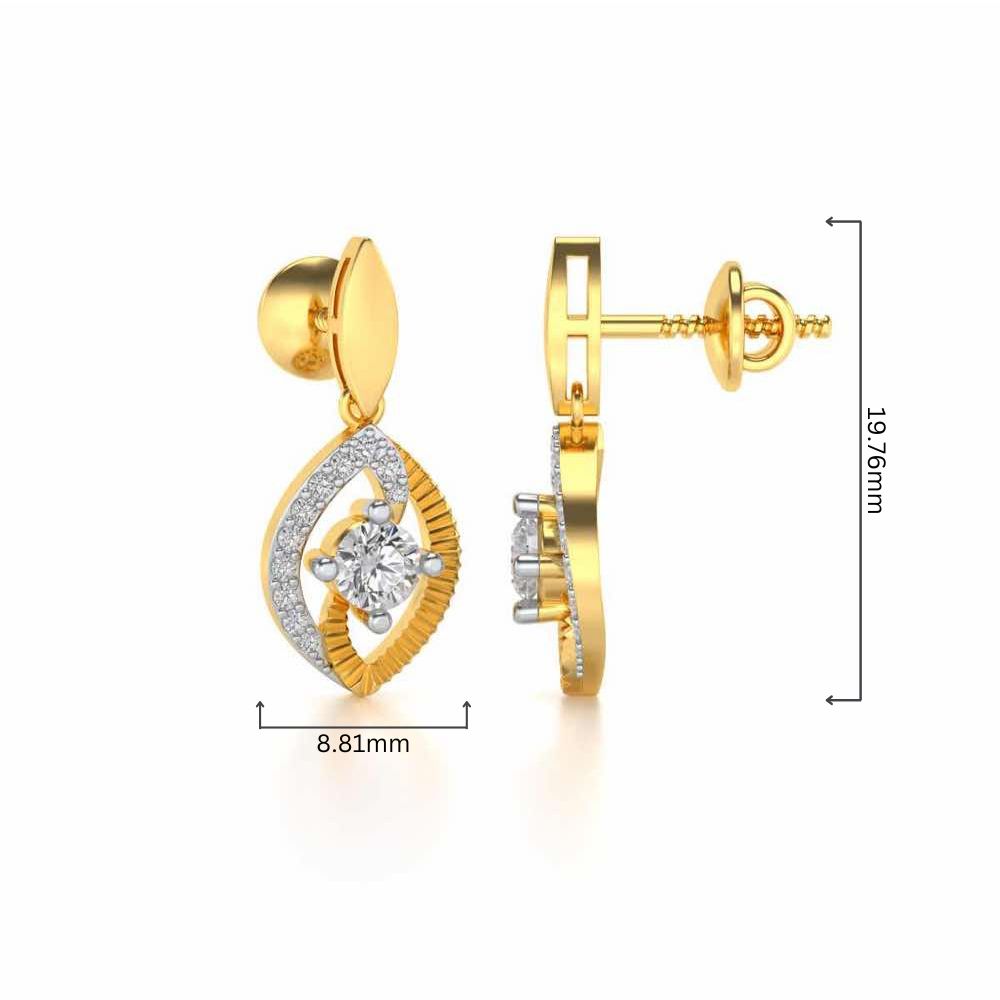 Sacred Earring Drops - Yellow Gold - Image 4
