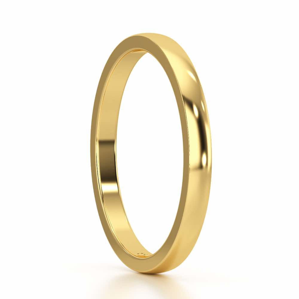 Serene Spark Stackable Silver Ring - Yellow Gold - Image 4