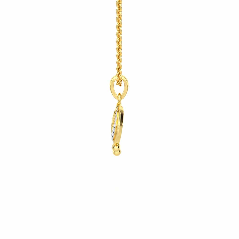 Khalsa Divine Silver Pendant - Yellow Gold - Image 4
