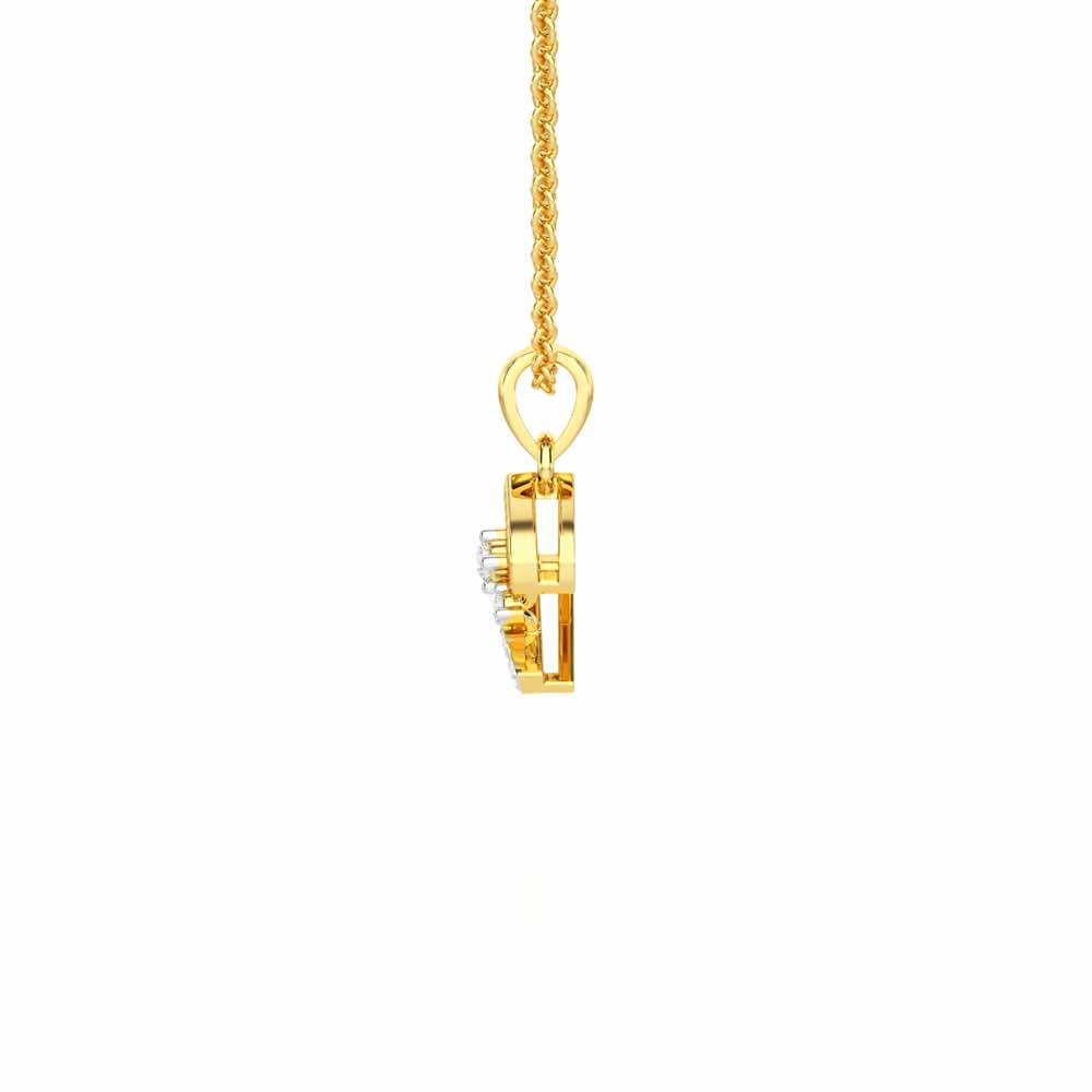 Celestial Glow Silver Pendant - Yellow Gold - Image 4