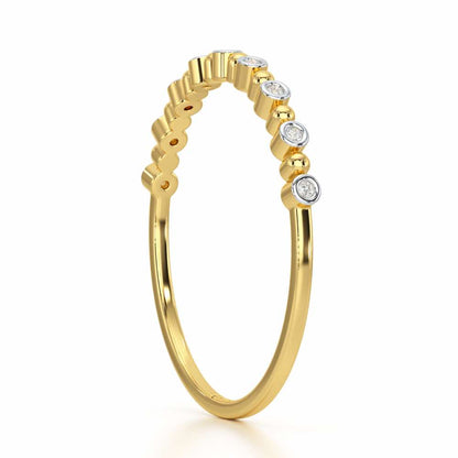 Cute Sheen Silver Ring - Yellow Gold - Image 4