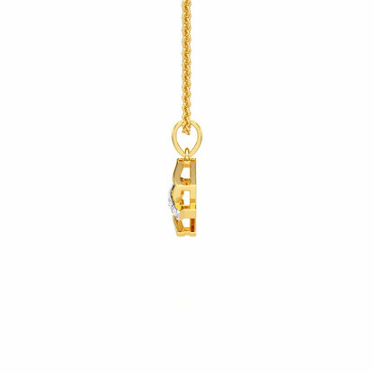 Subtle Spark Silver Pendant - Yellow Gold - Image 4