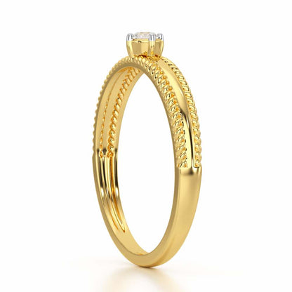 Destined One Silver Ring - Yellow Gold - Image 4