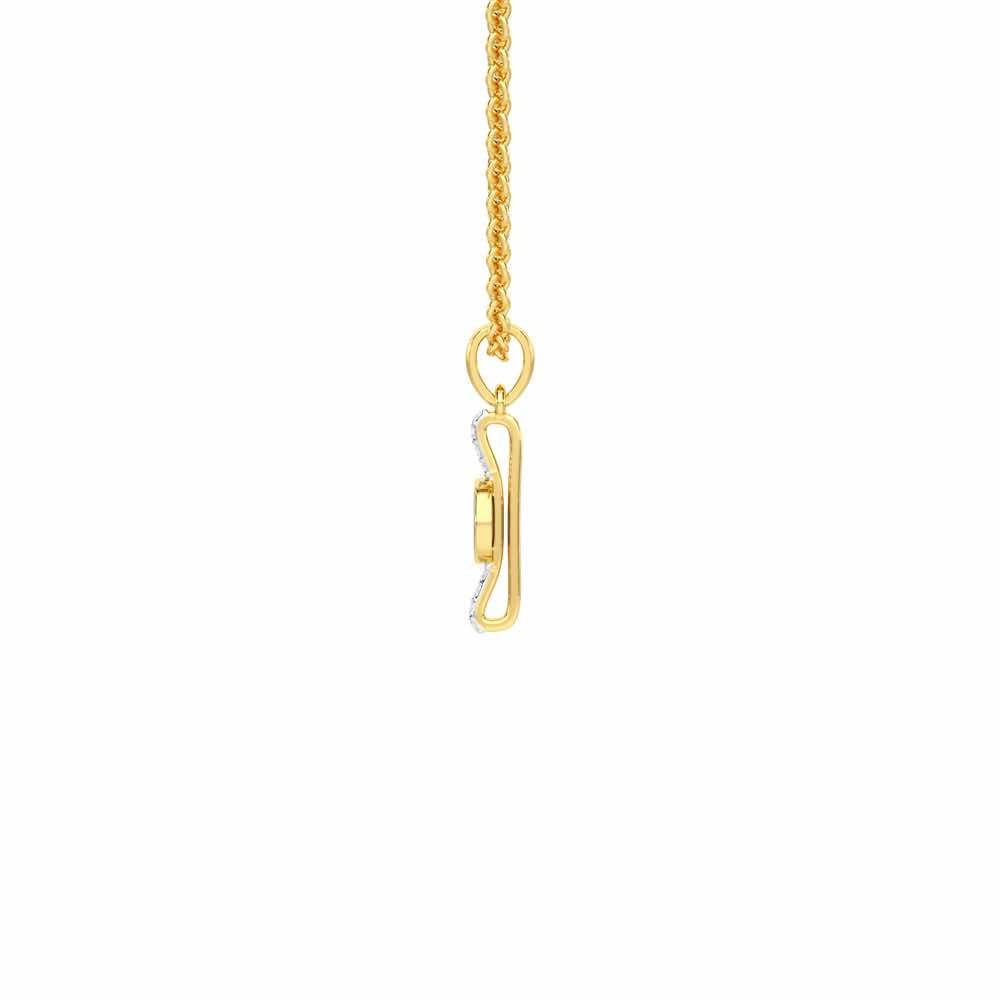 Warding Gaze Silver Pendant - Yellow Gold - Image 4