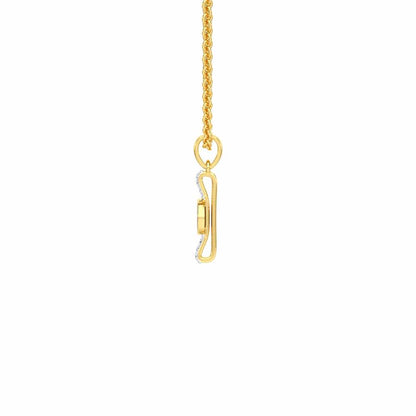 Warding Gaze Silver Pendant - Yellow Gold - Image 4