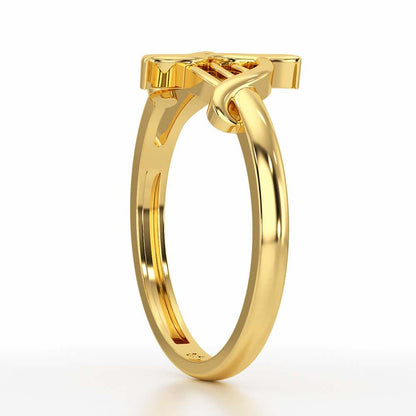 Knox Mystery Silver Ring For Women - Yellow Gold - Image 4