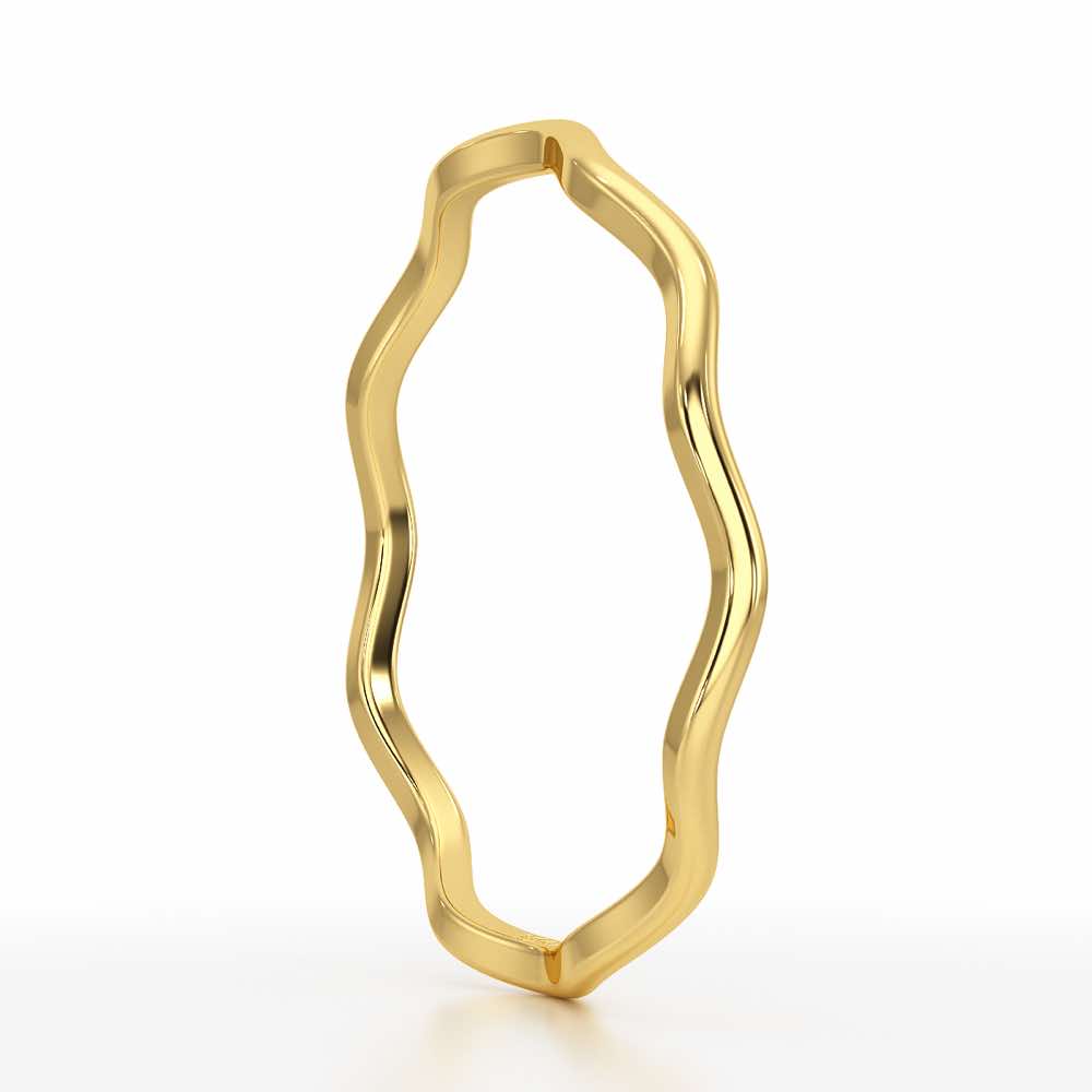 Helix Sheen Silver Ring - Yellow Gold - Image 4