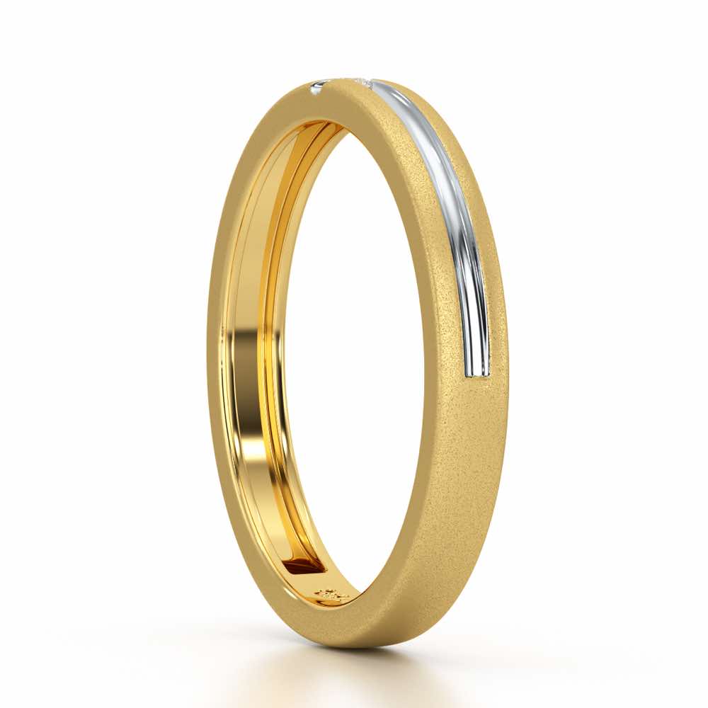 Aveline Simplicity Silver Ring - Yellow Gold - Image 4