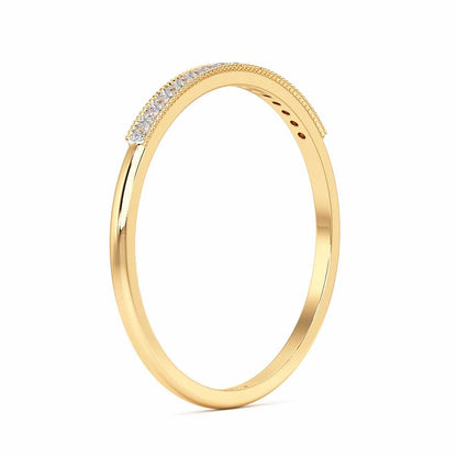 Royal Gleam Stackable Silver Ring - Yellow Gold - Image 4