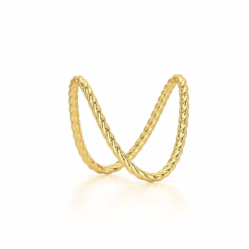 Esme Armlet Silver Ring - Yellow Gold - Image 4