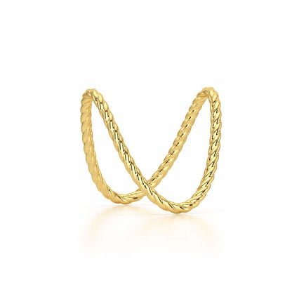 Esme Armlet Silver Ring - Yellow Gold - Image 4