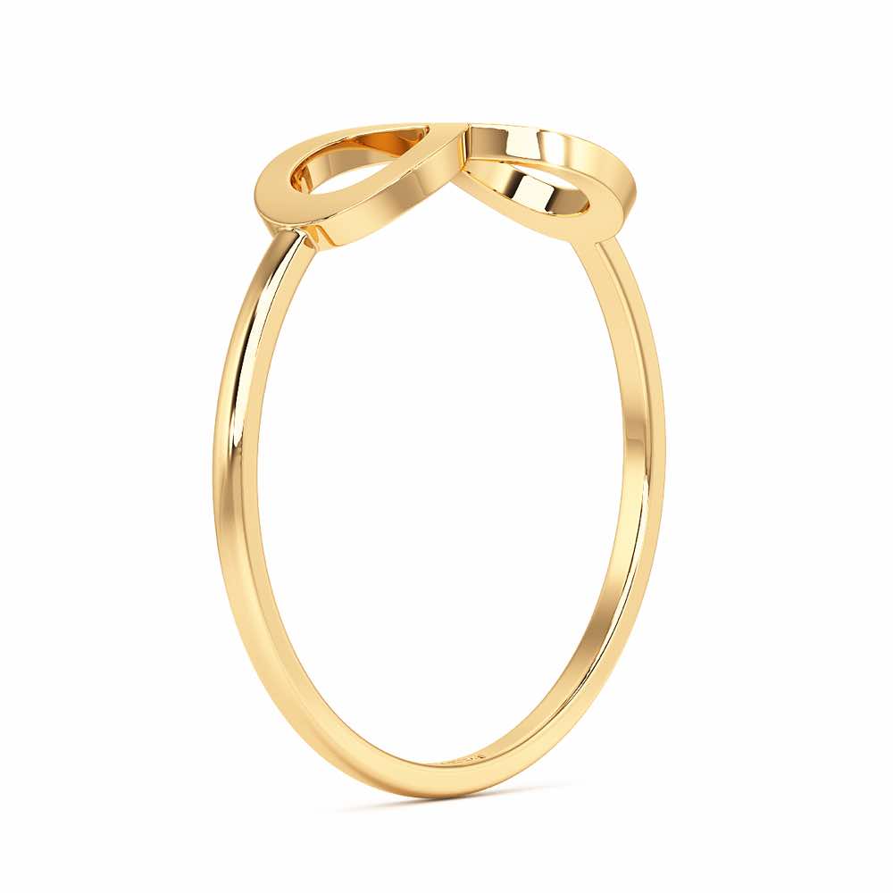 Dazzle Infinity Women Silver Ring - Yellow Gold - Image 4