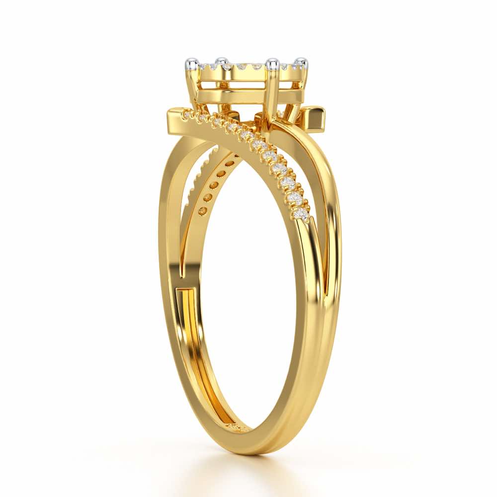 Shine Source Silver Ring - Yellow Gold - Image 4