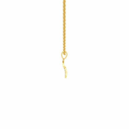 Tilde Silver Pendant - Yellow Gold - Image 4