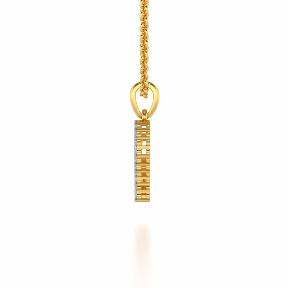 Butterfly Heart Silver Pendant - Yellow Gold - Image 4