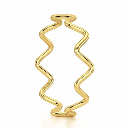 Golden Grace Women Silver Ring - Yellow Gold - Image 4