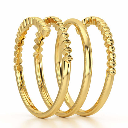 Spring Sing Silver Ring - Yellow Gold - Image 4