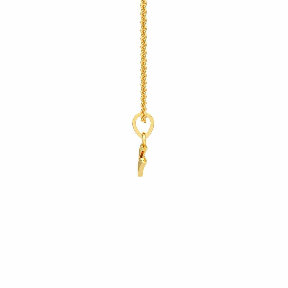 Double Arrow Gold Pendant - Yellow Gold - Image 4