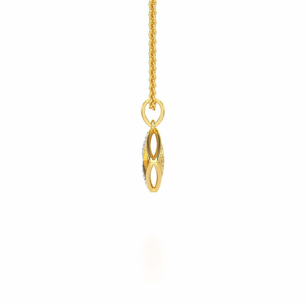Luminous Bliss Silver Pendant - Yellow Gold - Image 4