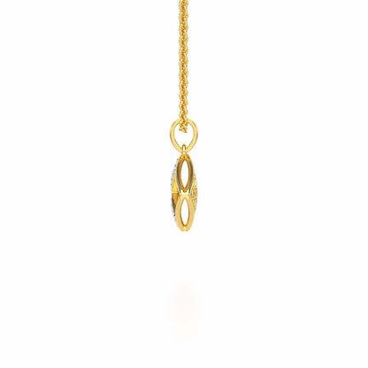 Luminous Bliss Silver Pendant - Yellow Gold - Image 4