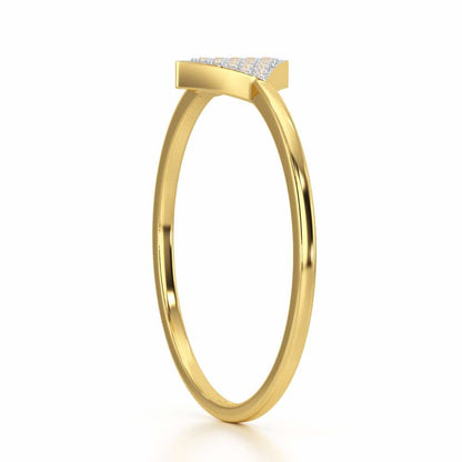 Glowing Gem Silver Ring - Yellow Gold - Image 4