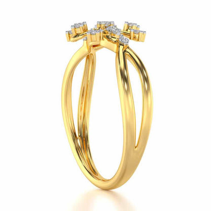 Bliss Silver Ring - Yellow Gold - Image 3