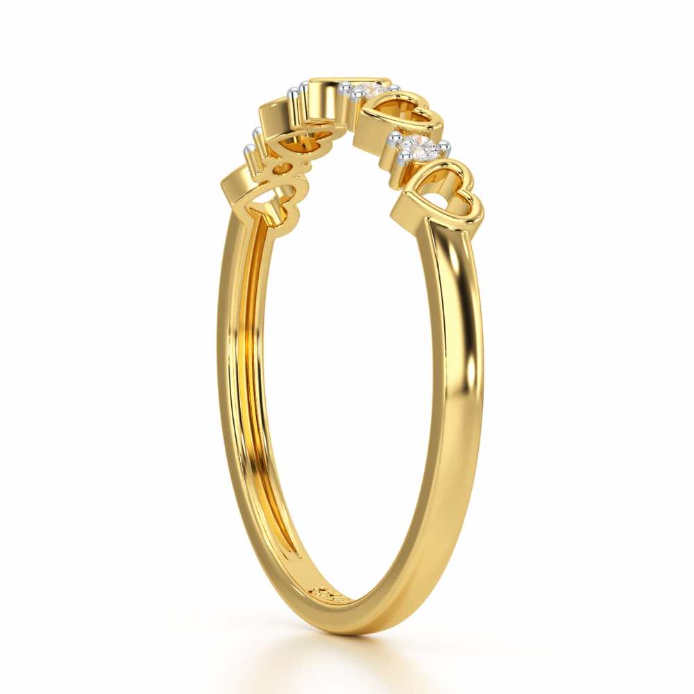 Heart Fairy Silver Ring - Yellow Gold - Image 4