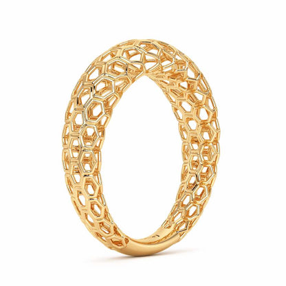 Mila Silver Ring - Yellow Gold - Image 4