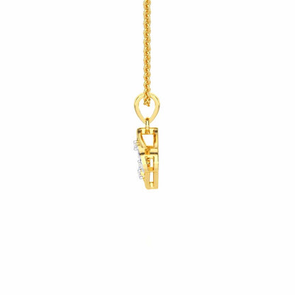 Starlit Charm Silver Pendant - Yellow Gold - Image 4