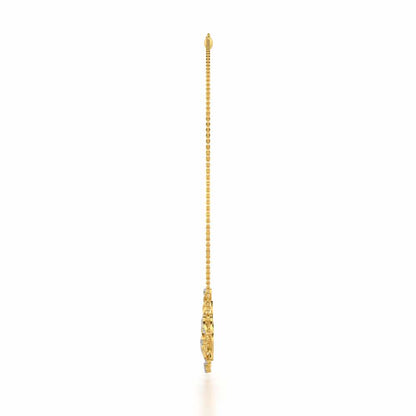 Ocean Serenity Silver Necklace - Yellow Gold - Image 4