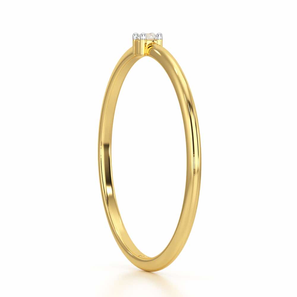 Divine Touch Silver Ring - Yellow Gold - Image 4