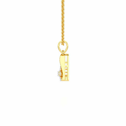 Serene Elegance Silver Pendant - Yellow Gold - Image 4