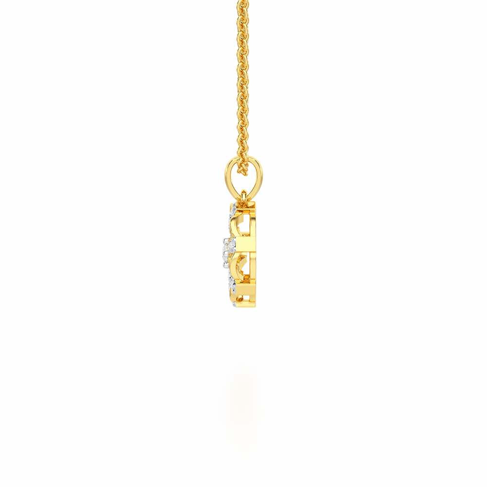 Ethereal Charm Silver Pendant - Yellow Gold - Image 4