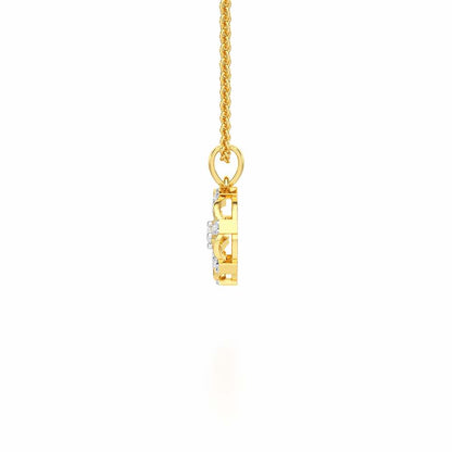 Ethereal Charm Silver Pendant - Yellow Gold - Image 4
