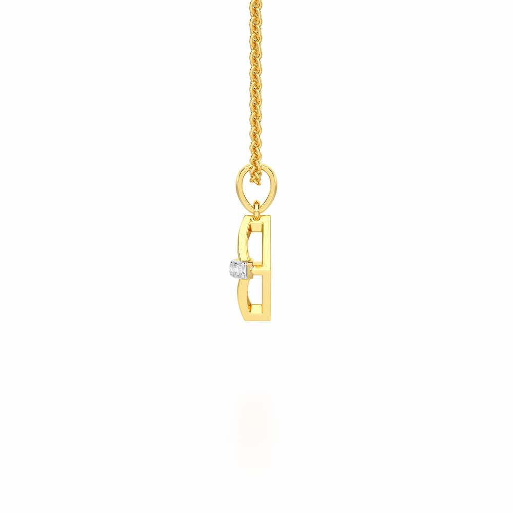 Soft Spark Silver Pendant - Yellow Gold - Image 4