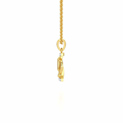 Khalsa Aura Silver Pendant - Yellow Gold - Image 4