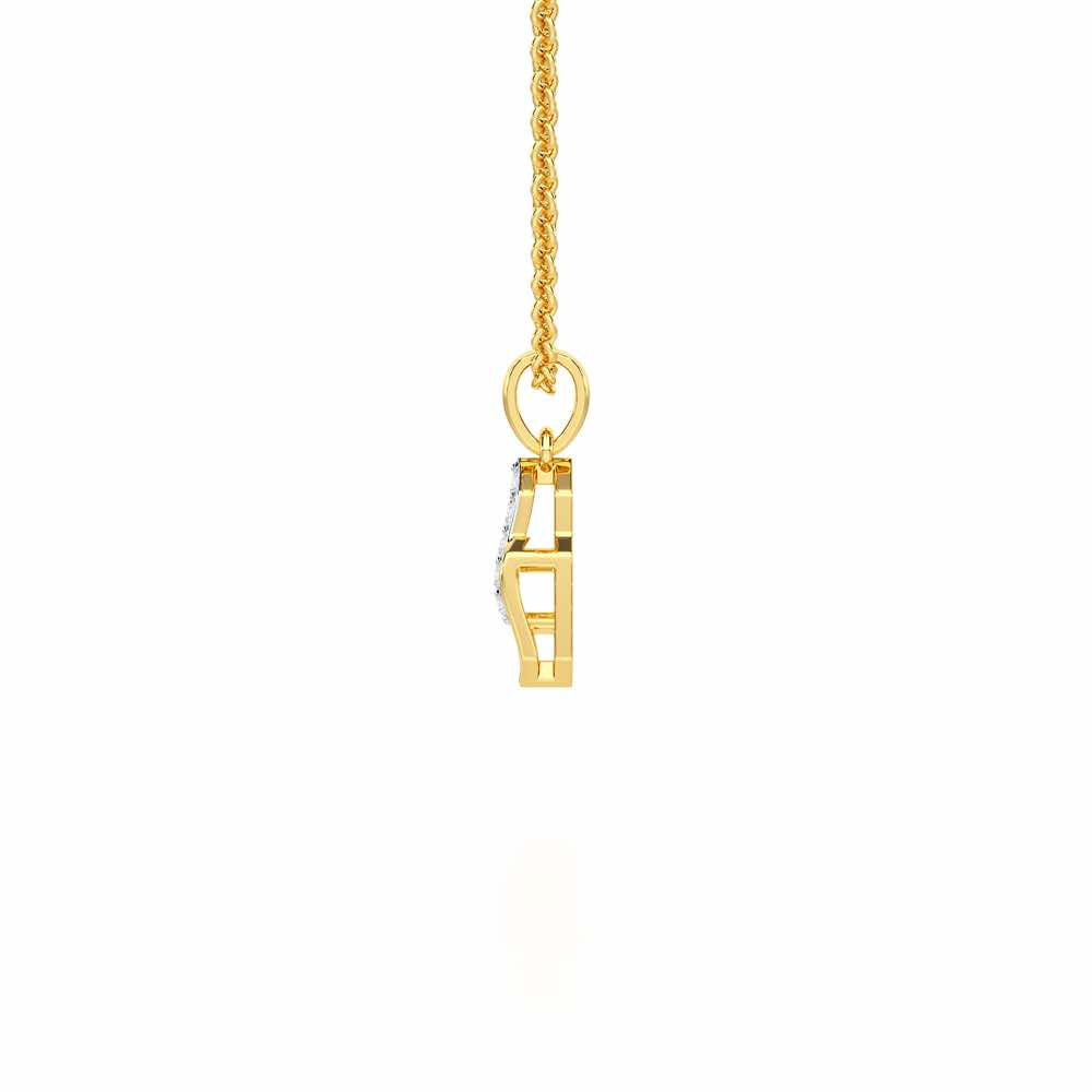 Moonbeam Glow Silver Pendant - Yellow Gold - Image 4
