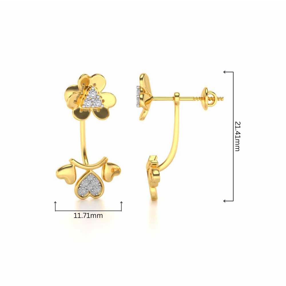 The Hearty Hanging Earring - Yellow Gold - Image 4