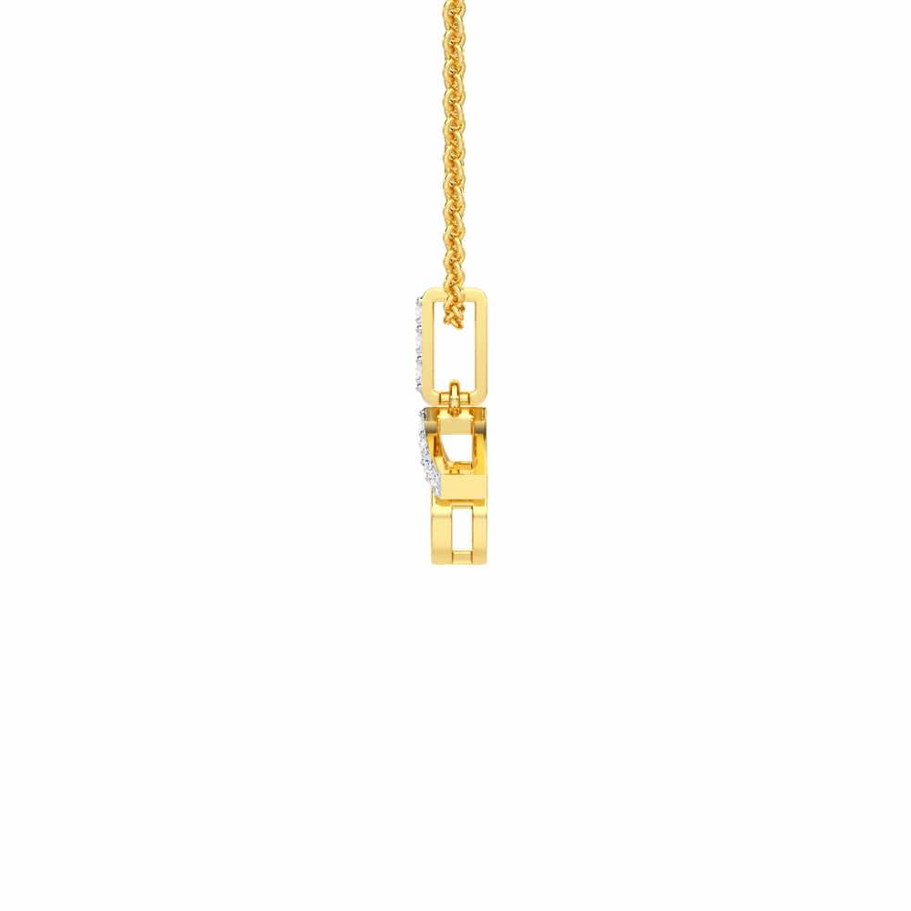 Eternal Shield Silver Pendant - Yellow Gold - Image 4
